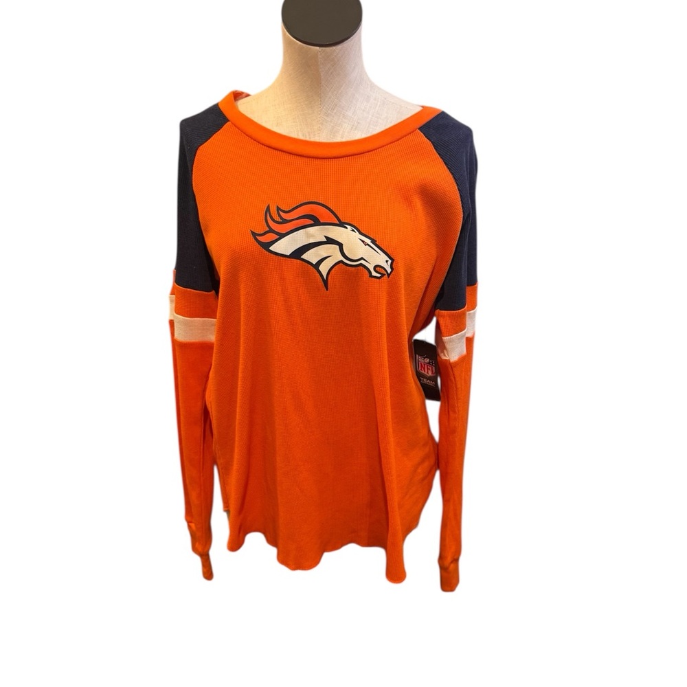 Women’s NFL Team Apparel Orange Long Sleeve Shirt Denver broncos XXL. NWT